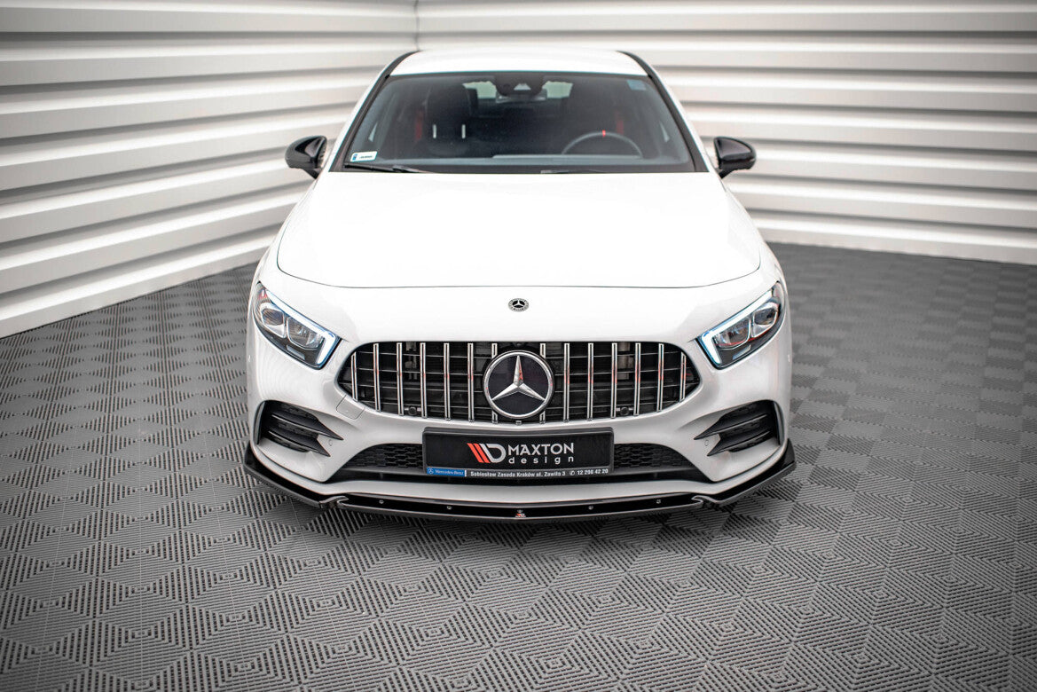 Frontlippe V.4 passend für Mercedes A35 AMG / AMG-Line W177 schwarz Hochglanz