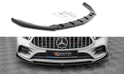 Frontlippe V.4 passend für Mercedes A35 AMG / AMG-Line W177 schwarz Hochglanz