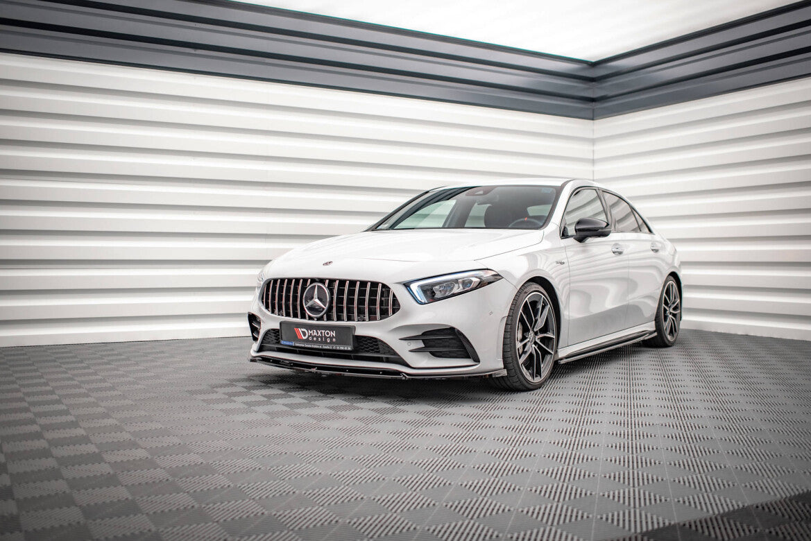 Frontlippe V.4 passend für Mercedes A35 AMG / AMG-Line W177 schwarz Hochglanz