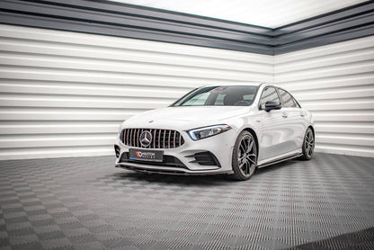 Frontlippe V.4 passend für Mercedes A35 AMG / AMG-Line W177 schwarz Hochglanz