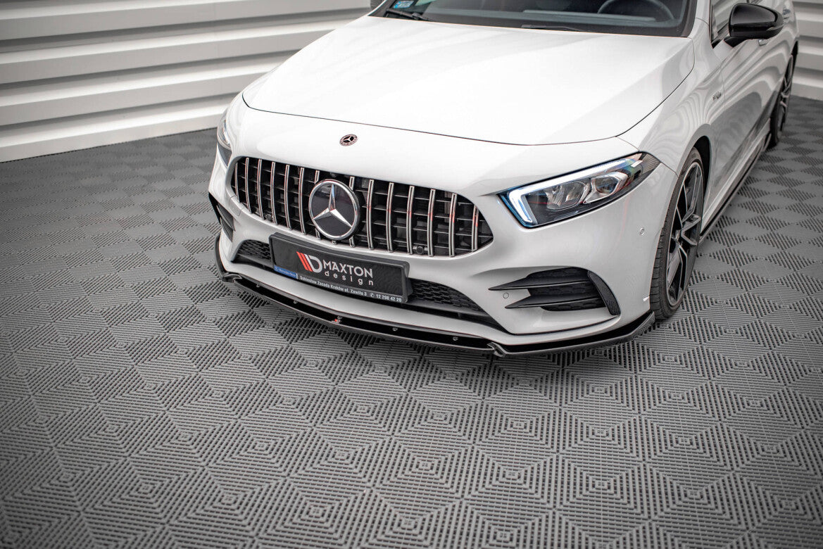 Frontlippe V.4 passend für Mercedes A35 AMG / AMG-Line W177 schwarz Hochglanz