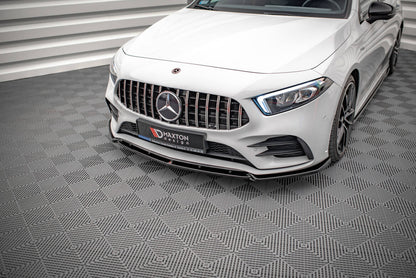 Frontlippe V.4 passend für Mercedes A35 AMG / AMG-Line W177 schwarz Hochglanz