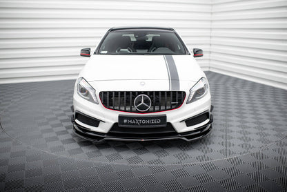 Frontlippe V.4 passend für Mercedes A45 AMG W176 schwarz Hochglanz