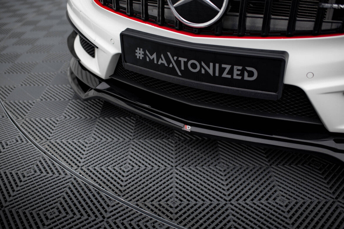 Frontlippe V.4 passend für Mercedes A45 AMG W176 schwarz Hochglanz