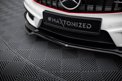 Frontlippe V.4 passend für Mercedes A45 AMG W176 schwarz Hochglanz