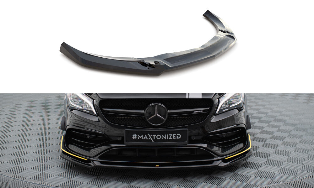 Frontlippe V.4 passend für Mercedes-AMG CLA 45 Aero C117 FL schwarz Hochglanz