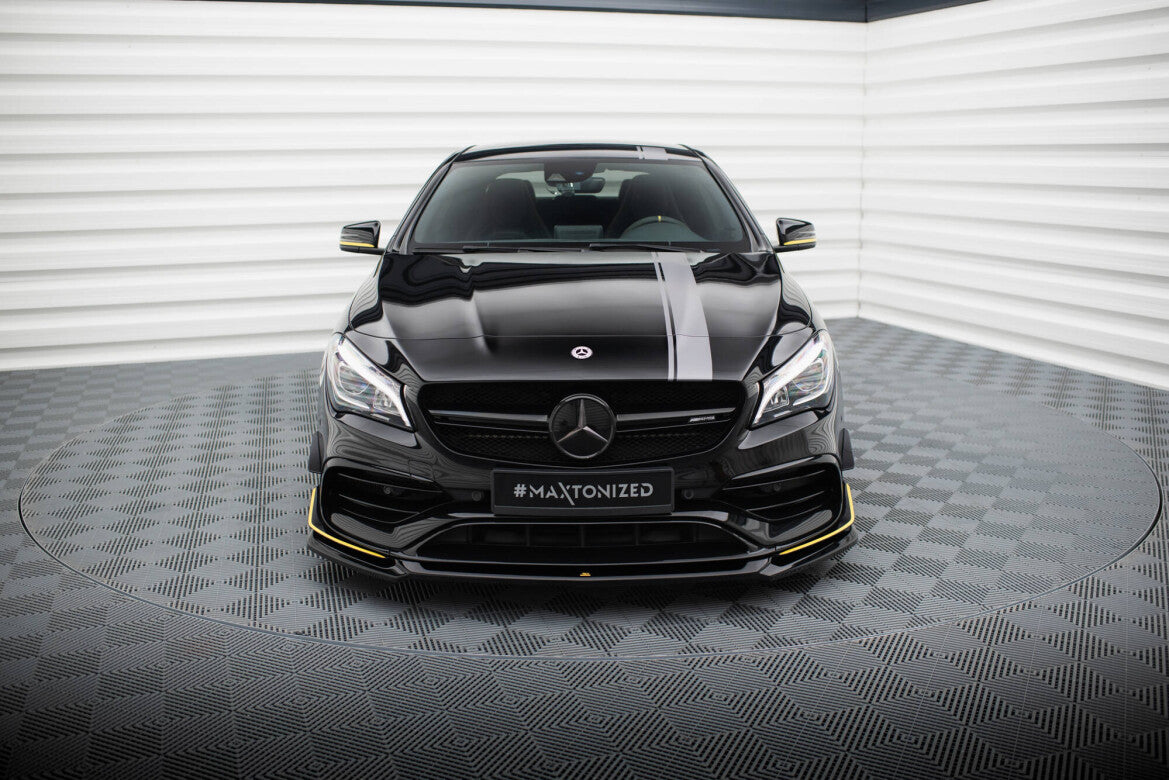 Frontlippe V.4 passend für Mercedes-AMG CLA 45 Aero C117 FL schwarz Hochglanz