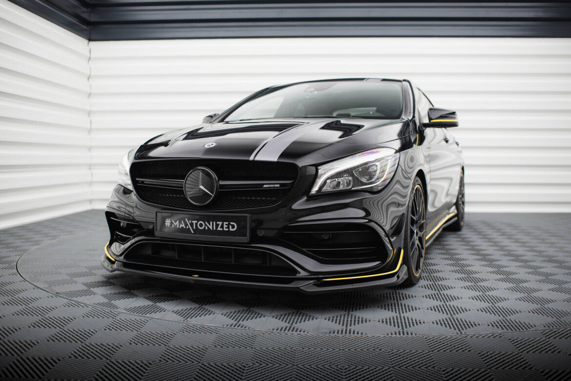 Frontlippe V.4 passend für Mercedes-AMG CLA 45 Aero C117 FL schwarz Hochglanz