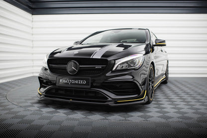 Frontlippe V.4 passend für Mercedes-AMG CLA 45 Aero C117 FL schwarz Hochglanz