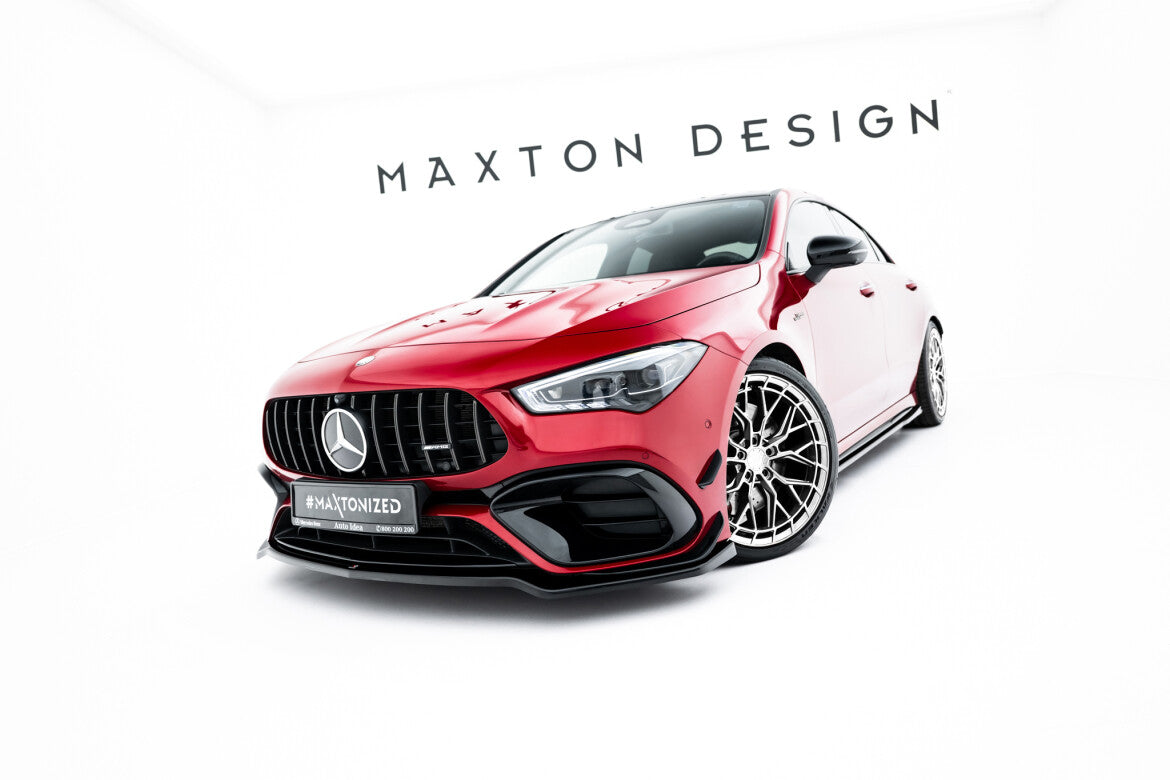 Frontlippe V.4 passend für Mercedes-AMG CLA 45 Aero C118 schwarz Hochglanz