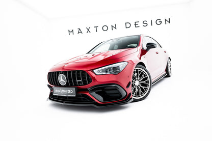 Frontlippe V.4 passend für Mercedes-AMG CLA 45 Aero C118 schwarz Hochglanz