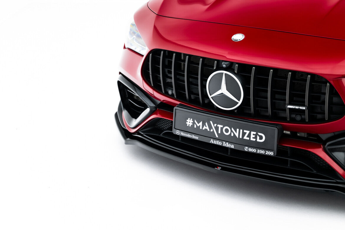 Frontlippe V.4 passend für Mercedes-AMG CLA 45 Aero C118 schwarz Hochglanz