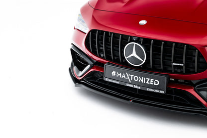 Frontlippe V.4 passend für Mercedes-AMG CLA 45 Aero C118 schwarz Hochglanz