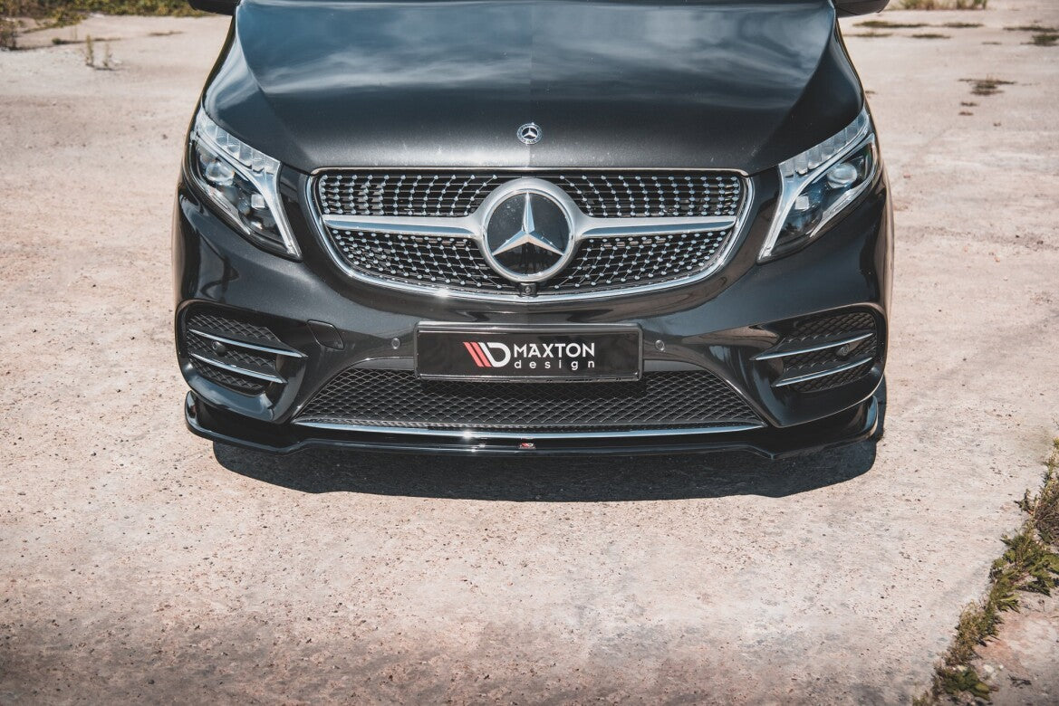 Frontlippe V.4 passend für Mercedes V-Klasse AMG-Line W447 schwarz Hochglanz