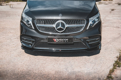 Frontlippe V.4 passend für Mercedes V-Klasse AMG-Line W447 schwarz Hochglanz