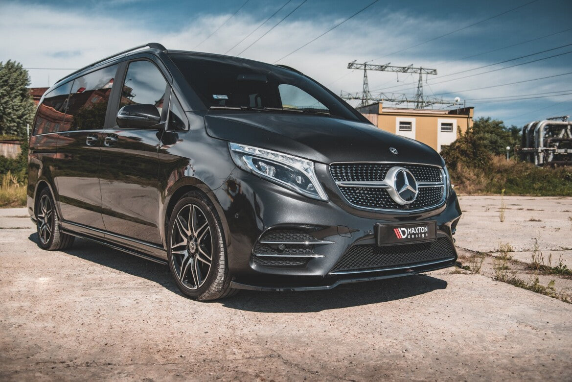 Frontlippe V.4 passend für Mercedes V-Klasse AMG-Line W447 schwarz Hochglanz