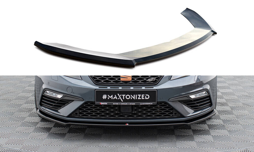 Frontlippe V.4 passend für Seat Leon CUPRA / FR Mk3 FL schwarz Hochglanz