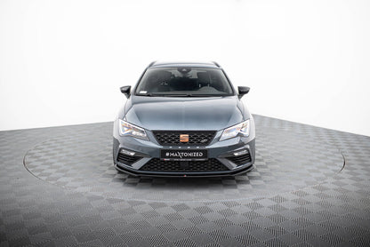 Frontlippe V.4 passend für Seat Leon CUPRA / FR Mk3 FL schwarz Hochglanz