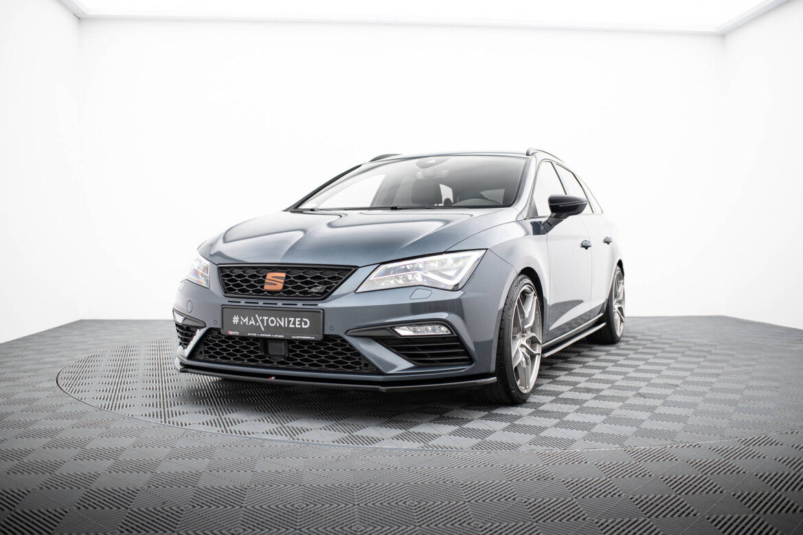 Frontlippe V.4 passend für Seat Leon CUPRA / FR Mk3 FL schwarz Hochglanz
