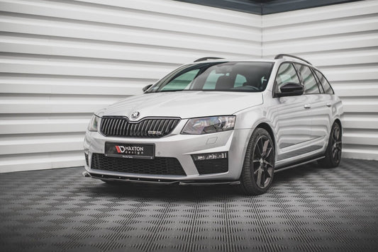 Frontlippe V.4 passend für Skoda Octavia RS Mk3 schwarz Hochglanz