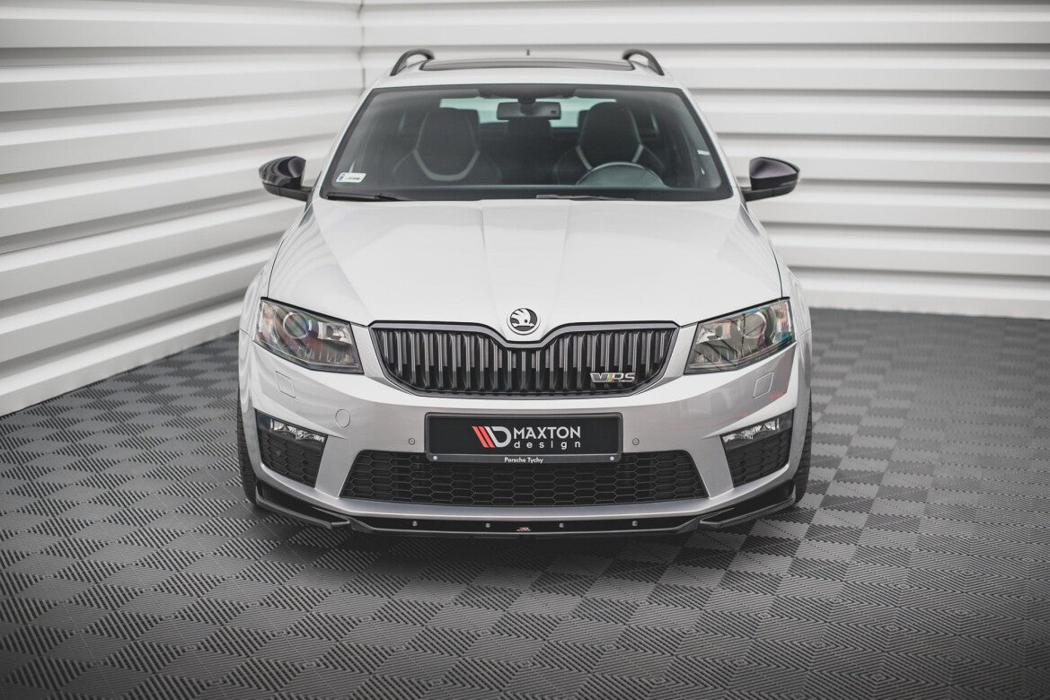 Frontlippe V.4 passend für Skoda Octavia RS Mk3 schwarz Hochglanz