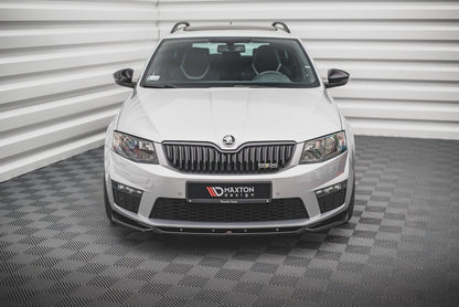 Frontlippe V.4 passend für Skoda Octavia RS Mk3 schwarz Hochglanz