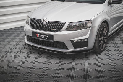 Frontlippe V.4 passend für Skoda Octavia RS Mk3 schwarz Hochglanz
