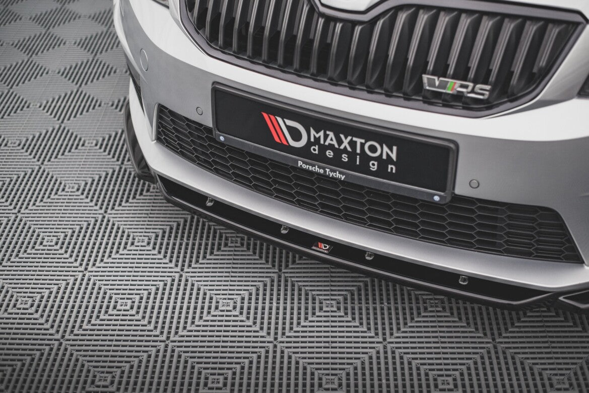 Frontlippe V.4 passend für Skoda Octavia RS Mk3 schwarz Hochglanz