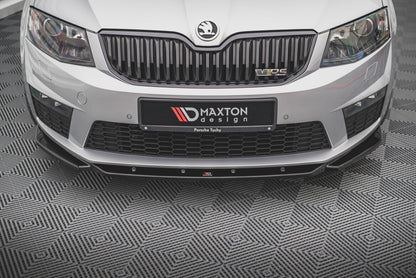 Frontlippe V.4 passend für Skoda Octavia RS Mk3 schwarz Hochglanz