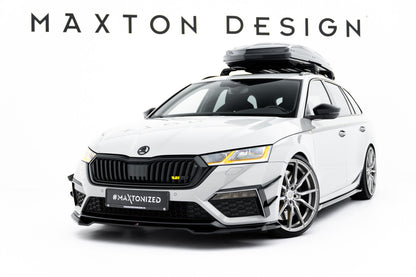 Frontlippe V.4 passend für Skoda Octavia RS Mk4 schwarz Hochglanz
