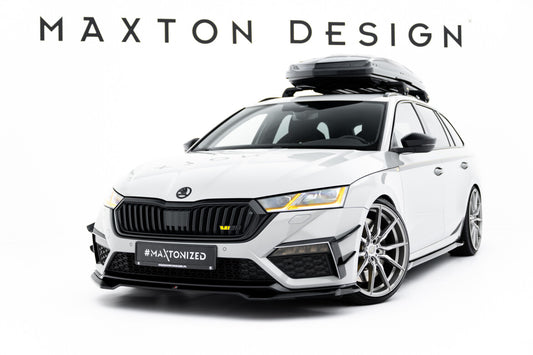Frontlippe V.4 passend für Skoda Octavia RS Mk4 schwarz Hochglanz