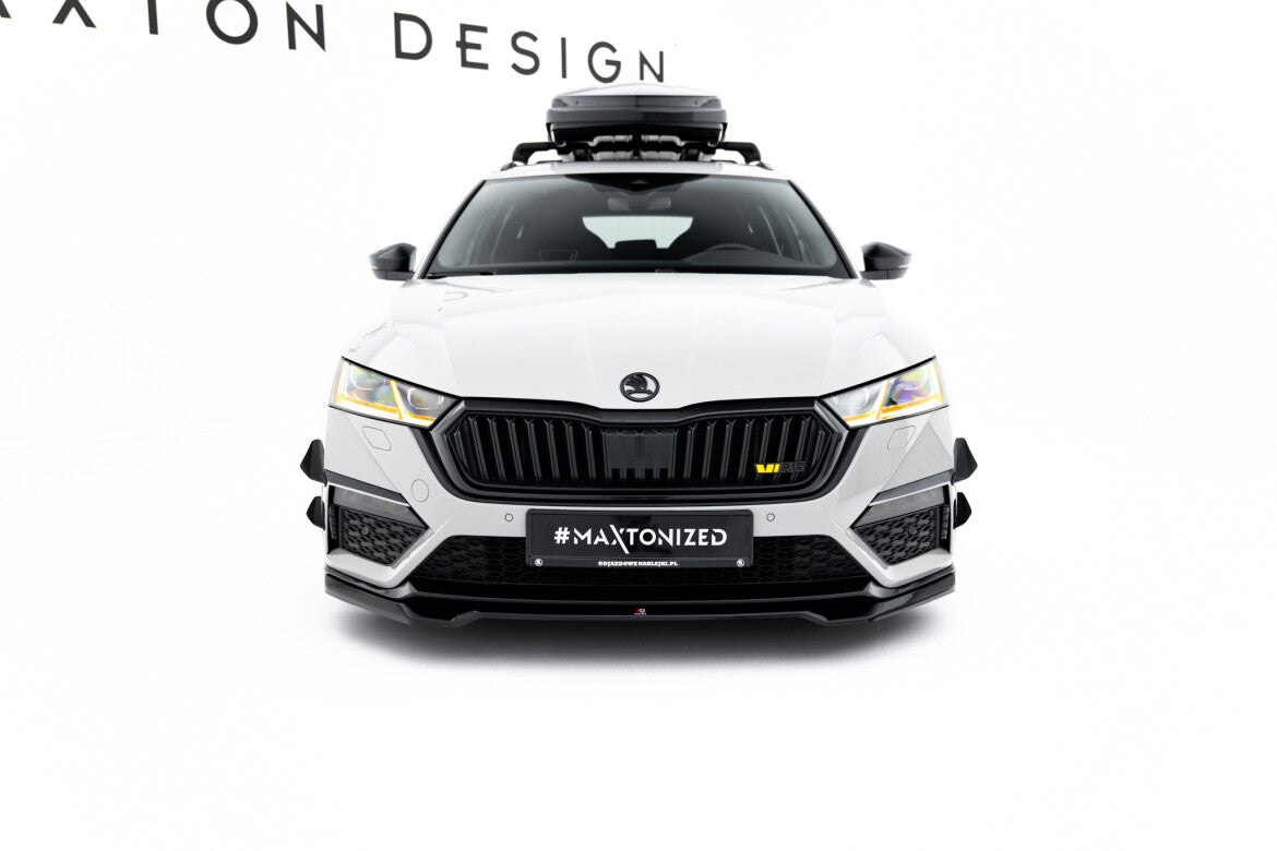 Frontlippe V.4 passend für Skoda Octavia RS Mk4 schwarz Hochglanz