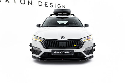 Frontlippe V.4 passend für Skoda Octavia RS Mk4 schwarz Hochglanz