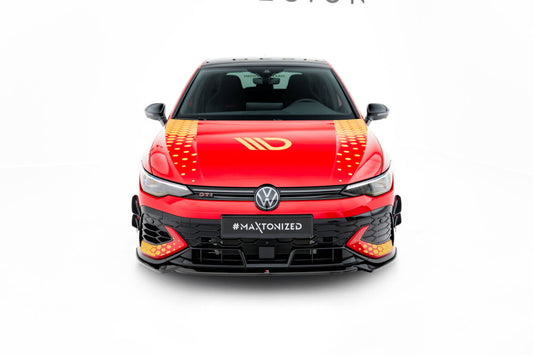 Frontlippe V.4 passend für VW Golf GTI Clubsport Mk8 FL schwarz Hochglanz