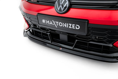 Frontlippe V.4 passend für VW Golf GTI Clubsport Mk8 FL schwarz Hochglanz