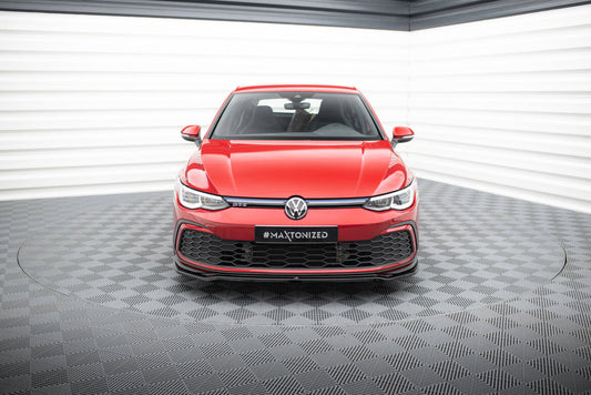 Frontlippe V.4 passend für VW Golf GTI / GTE / GTD / R-Line Mk8 schwarz Hochglanz
