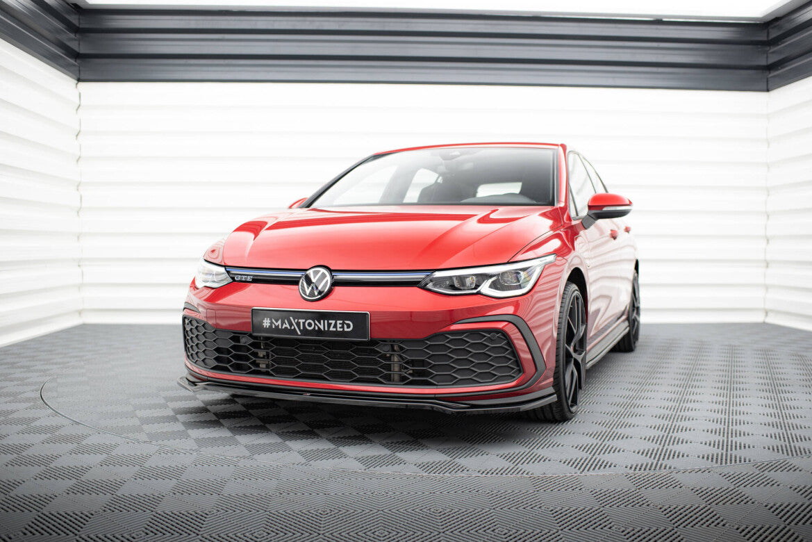 Frontlippe V.4 passend für VW Golf GTI / GTE / GTD / R-Line Mk8 schwarz Hochglanz