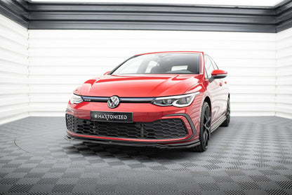 Frontlippe V.4 passend für VW Golf GTI / GTE / GTD / R-Line Mk8 schwarz Hochglanz