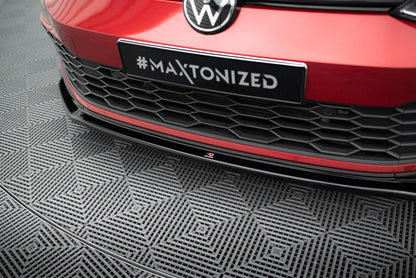 Frontlippe V.4 passend für VW Golf GTI / GTE / GTD / R-Line Mk8 schwarz Hochglanz