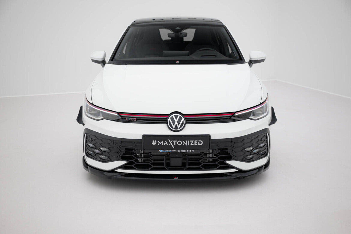 Frontlippe V.4 passend für VW Golf GTI / GTE / R-Line Mk8 FL schwarz Hochglanz