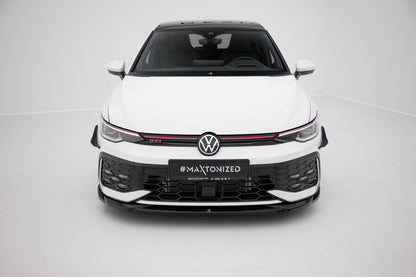 Frontlippe V.4 passend für VW Golf GTI / GTE / R-Line Mk8 FL schwarz Hochglanz