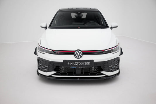 Frontlippe V.4 passend für VW Golf GTI / GTE / R-Line Mk8 FL schwarz Hochglanz