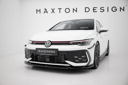 Frontlippe V.4 passend für VW Golf GTI / GTE / R-Line Mk8 FL schwarz Hochglanz