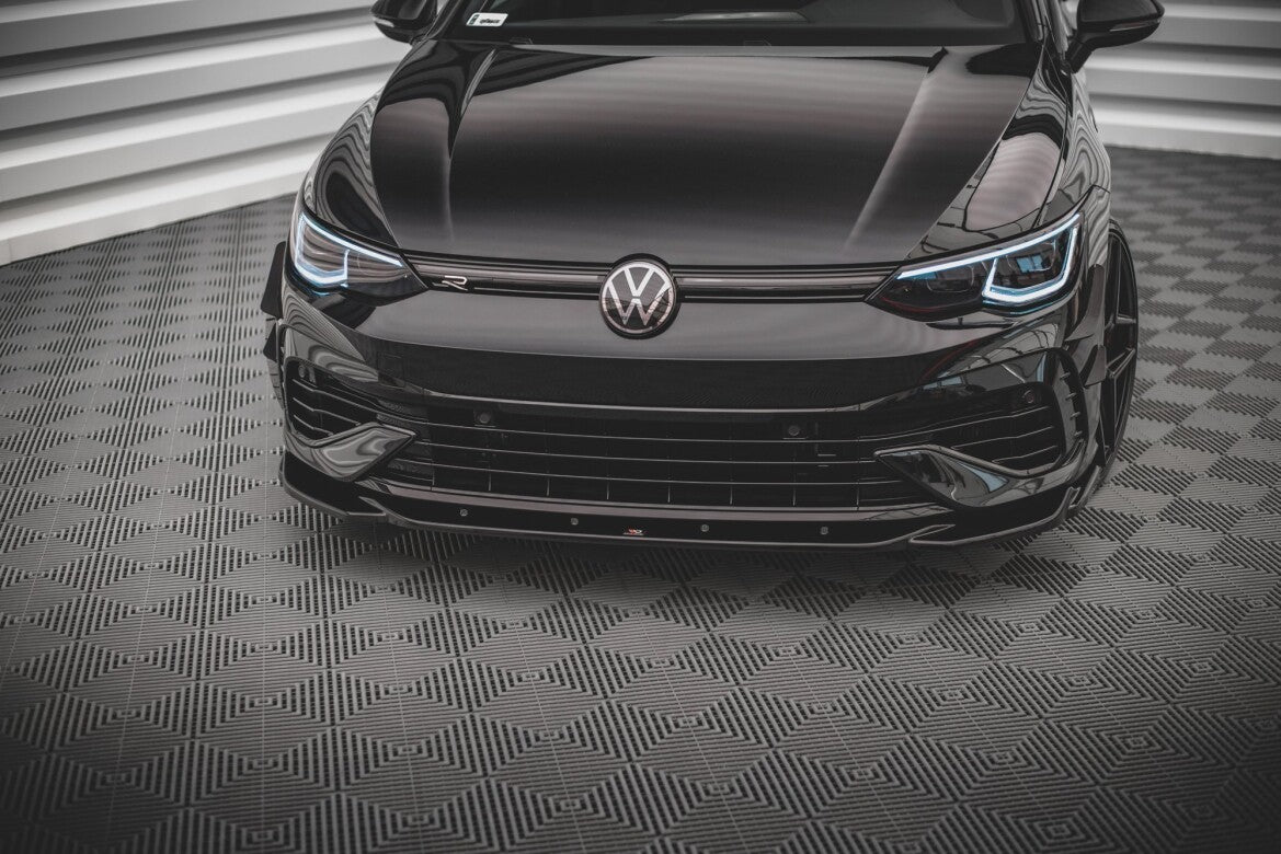 Frontlippe V.4 passend für VW Golf R Hatchback / Variant Mk8 schwarz Hochglanz