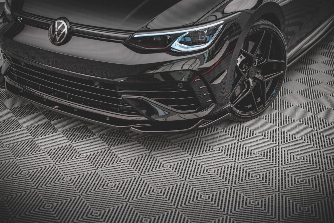 Frontlippe V.4 passend für VW Golf R Hatchback / Variant Mk8 schwarz Hochglanz