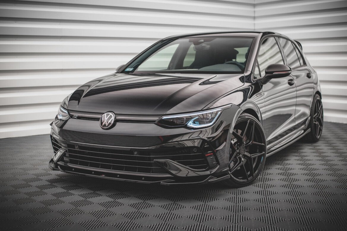 Frontlippe V.4 passend für VW Golf R Hatchback / Variant Mk8 schwarz Hochglanz