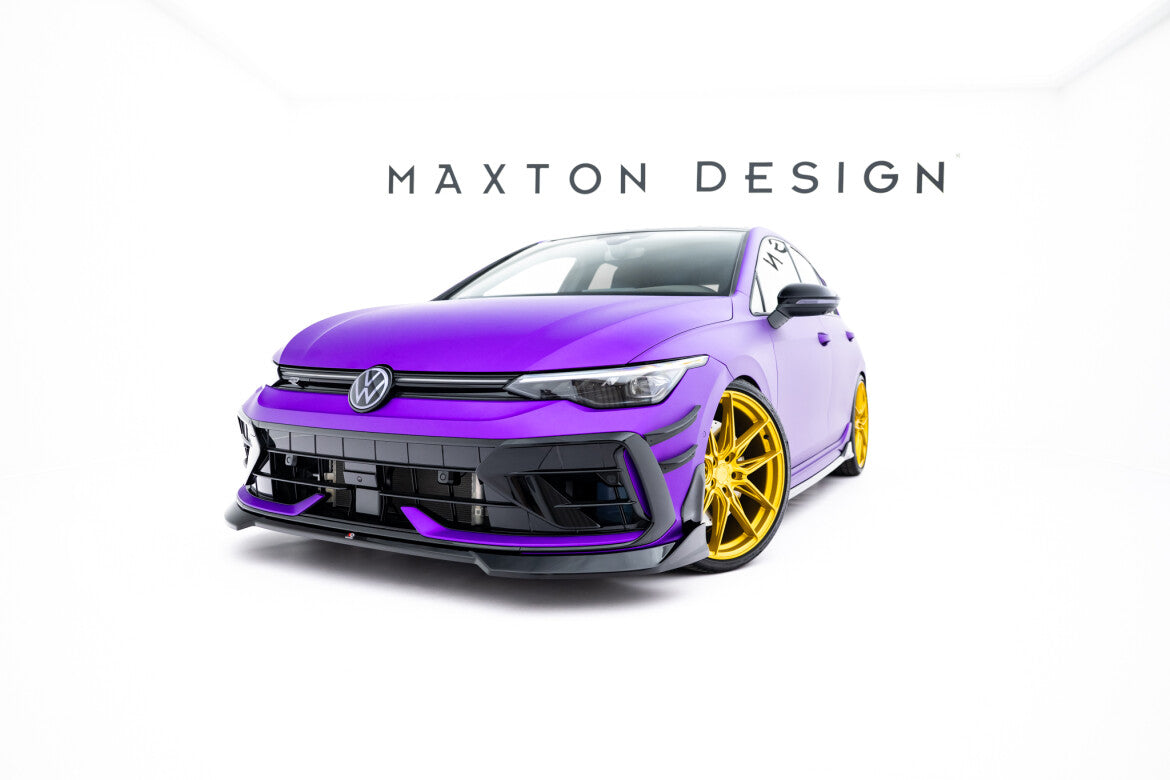 Frontlippe V.4 passend für VW Golf R Variant Mk8 FL schwarz Hochglanz