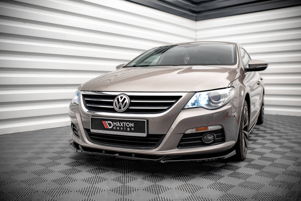 Frontlippe V.4 passend für VW Passat CC schwarz Hochglanz
