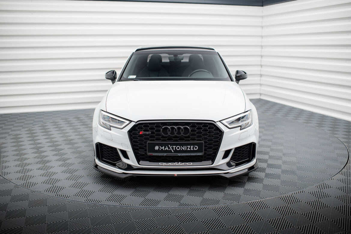 Frontlippe V.5 passend für Audi RS3 Limousine 8V FL schwarz Hochglanz