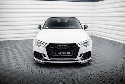 Frontlippe V.5 passend für Audi RS3 Limousine 8V FL schwarz Hochglanz